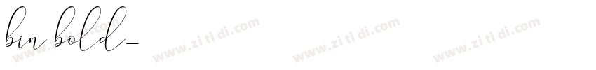 bin bold字体转换